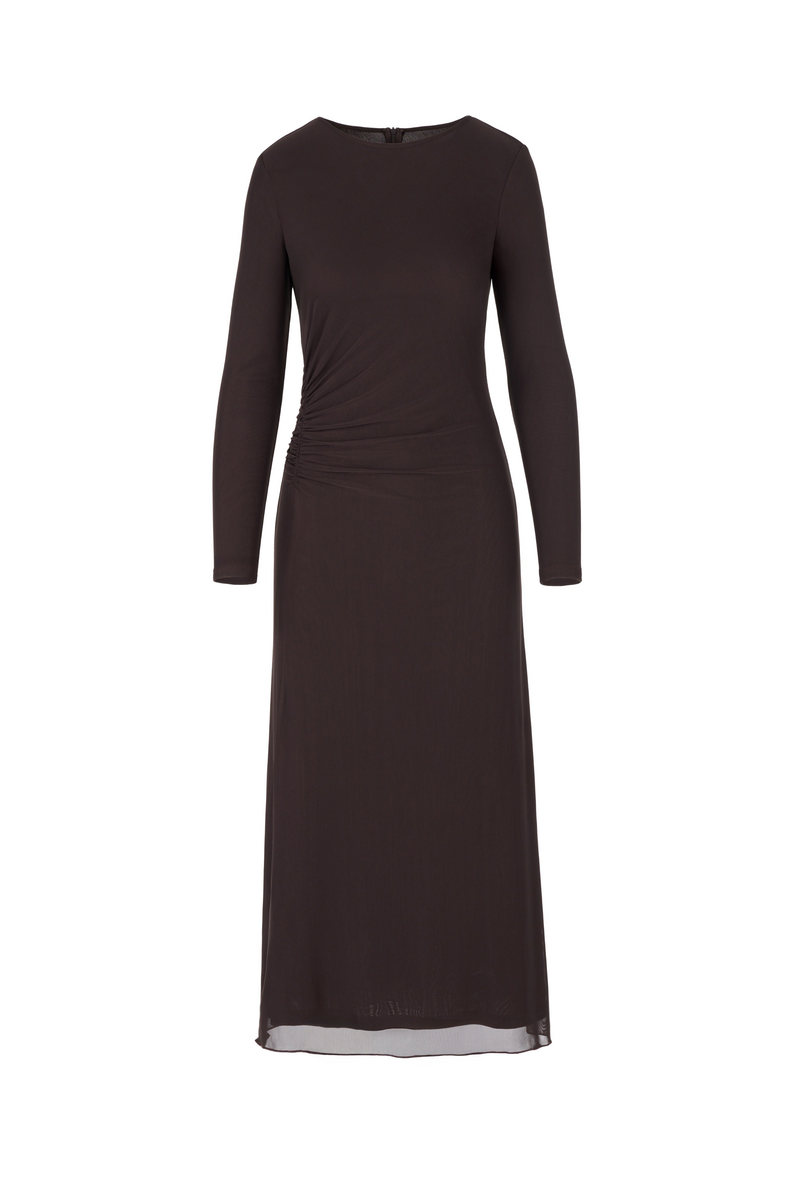 Mesh Ruched Side Detail Dress