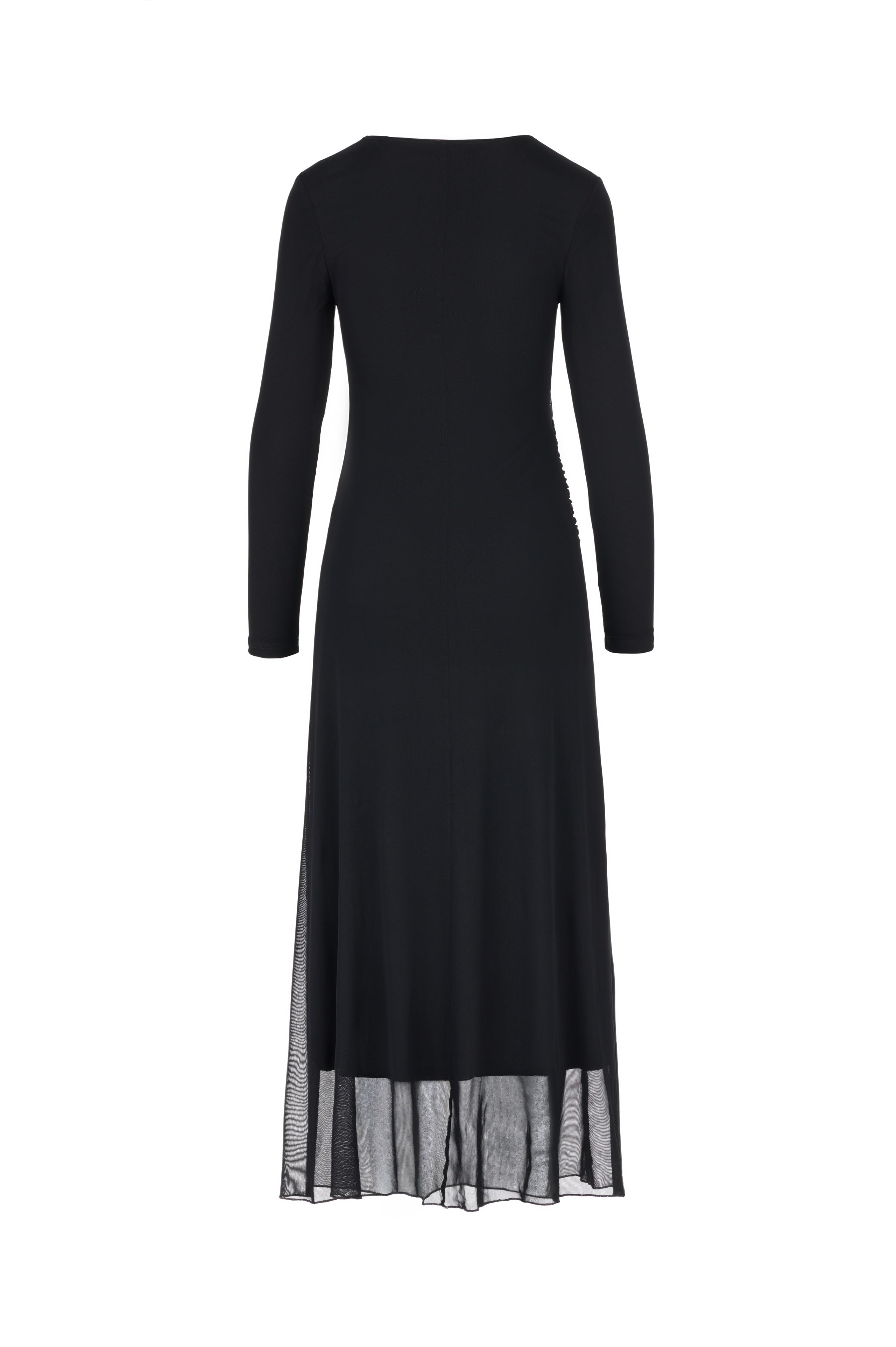 Mesh Ruched Side Detail Dress