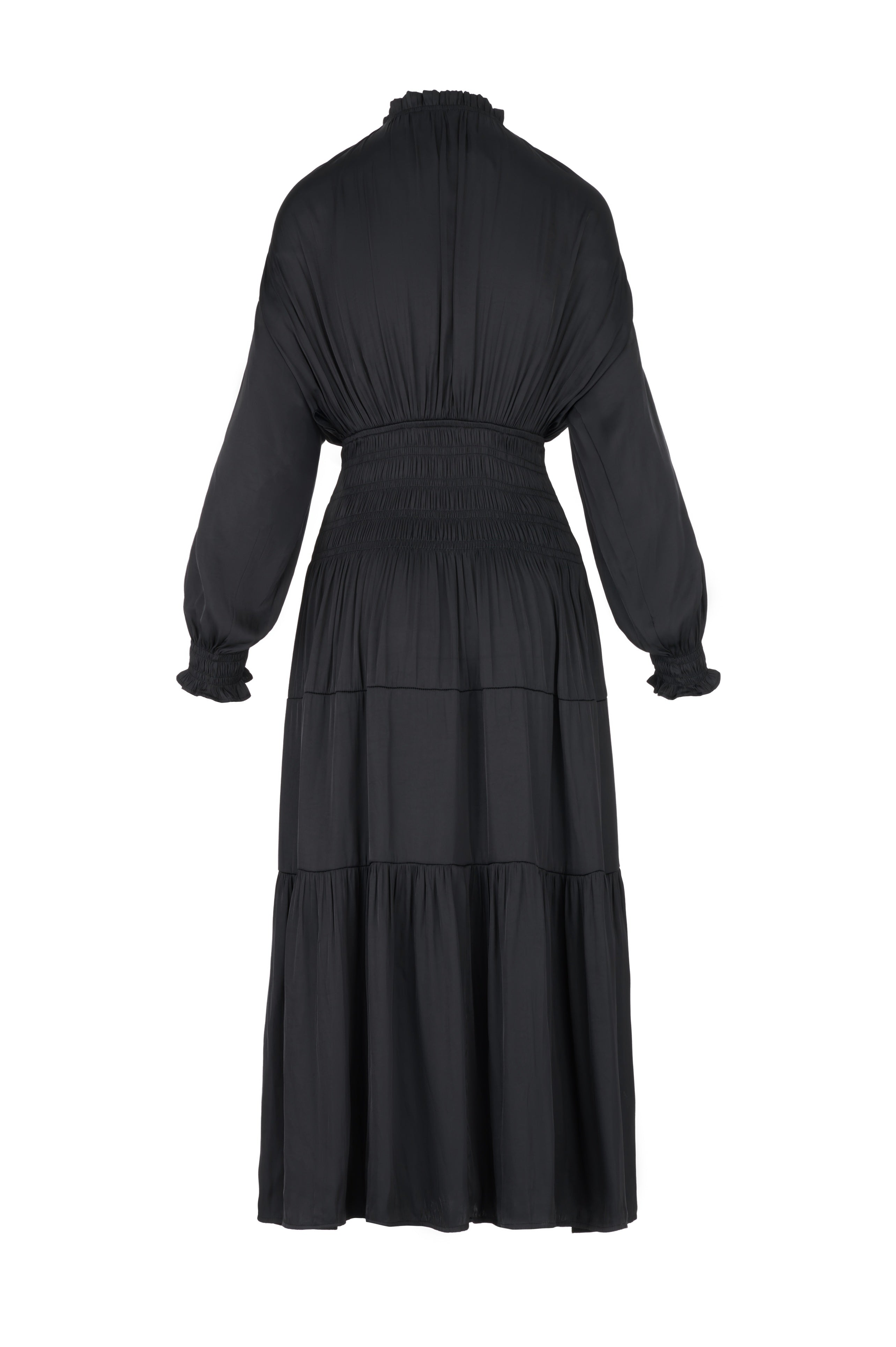 Silk Ruched Waist Dress