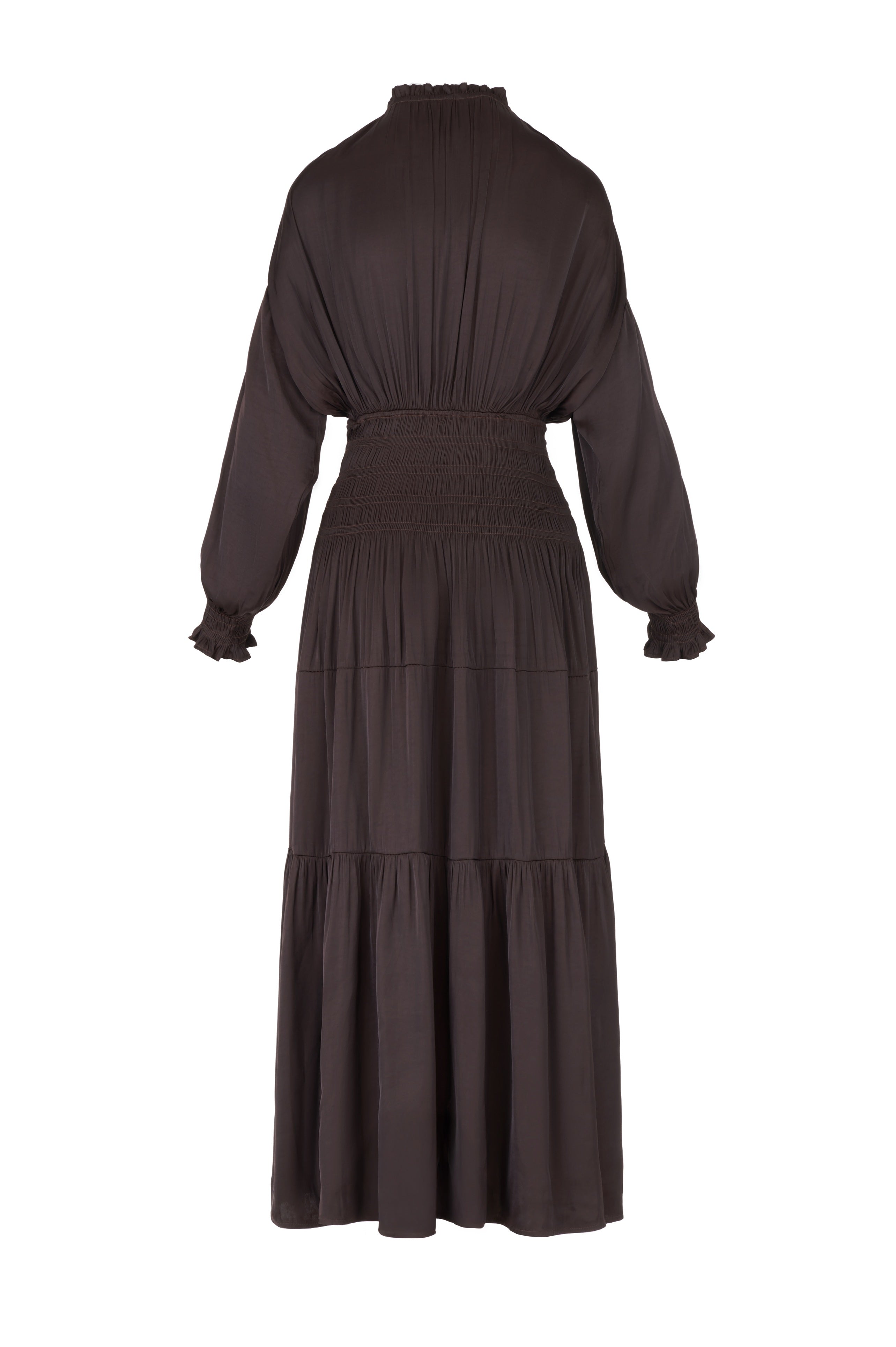 Silk Ruched Waist Dress
