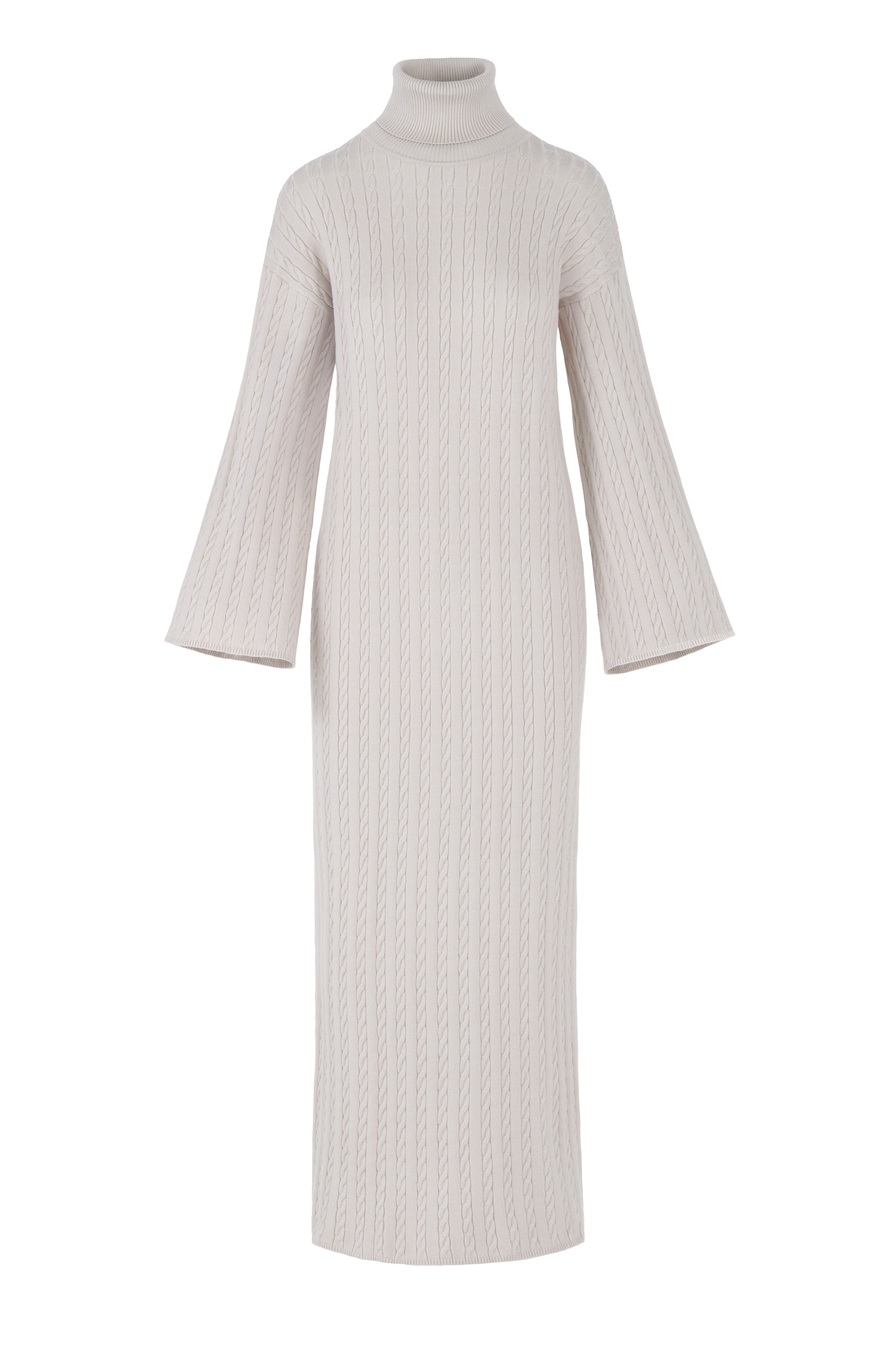 Cable Knit Bell Sleeve Dress
