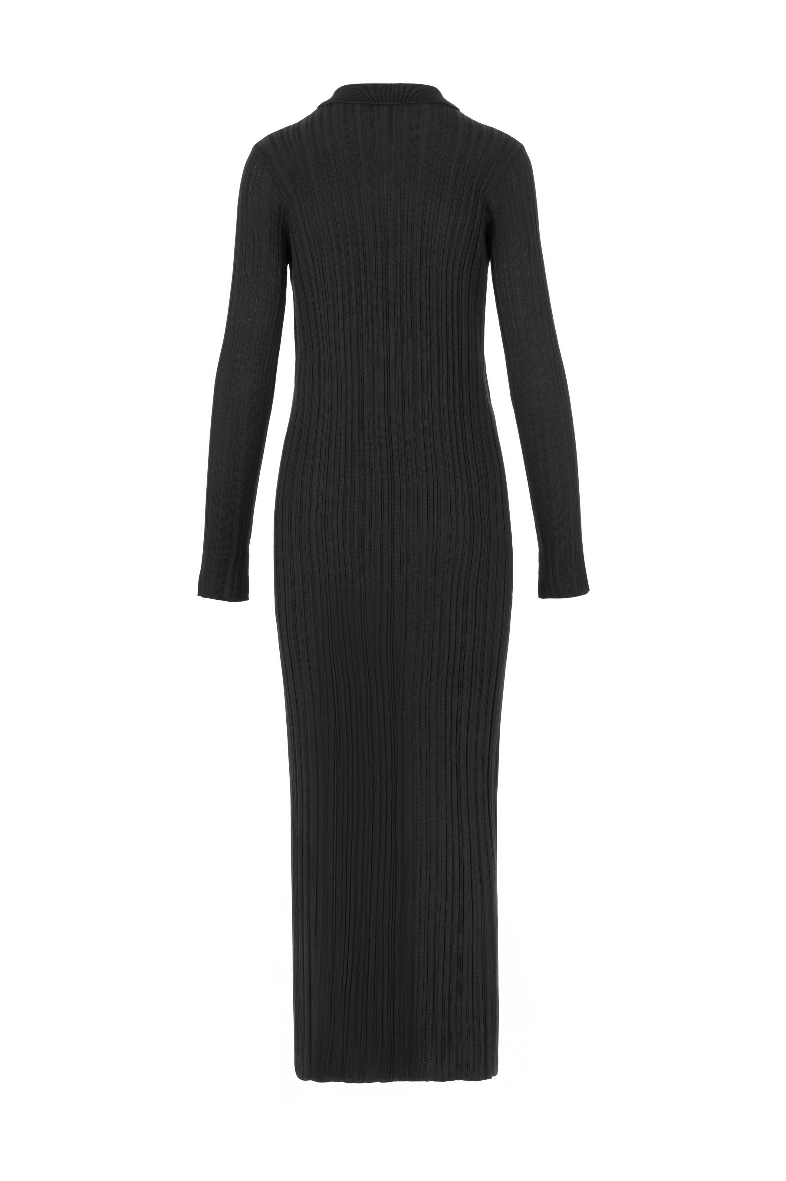 Rib Knit Shirt Dress